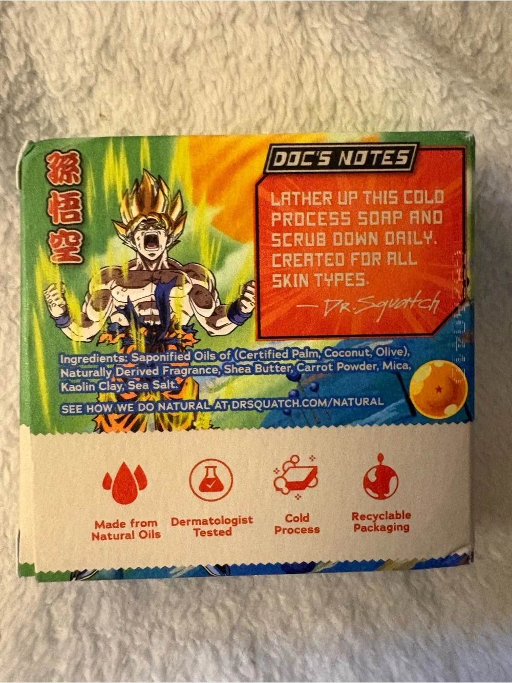 Dr. Squatch x Dragon Ball Z Super Saiyan Surge Bar Soap Limited-Edition